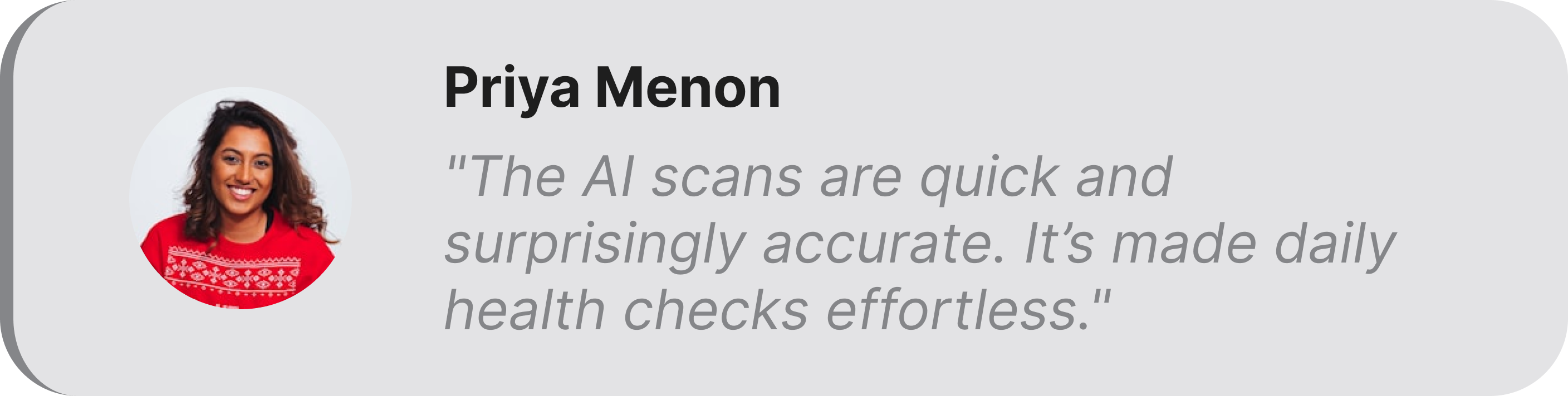 Customer testimonial - Positive health monitoring experience